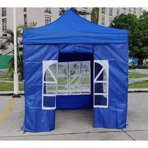 소형 몽골텐트 간이 캐노피 임시 부스 창고 대기실, 1.5x1.5m 4면투명 단일 지퍼 문