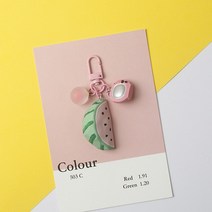 입체형 과일모양 패션 키링 홀더 키치 열쇠 고리 수박, 1