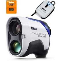 니콘 골프 레이저 거리계 COOLSHOT PROII STABILIZED amp 전용 케이스 CS-CS1 화이트 배터리 CR-2