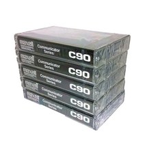 Maxell 프로페셔널 산업용 커뮤니케이터 시리즈 C90 오디오 카세트 테이프 - 5팩