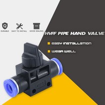 HVFF 4mm 6mm 8mm 10mm 공압 부품 직접 수동 오픈 조인트 플로우 밸브 스위치 가스, 03 HVFF-10