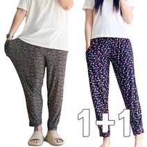 1+1 리빙스튜디오 아이스바지 쿨바지 9부 얼음냉감 남녀공용 빅사이즈 스판바지