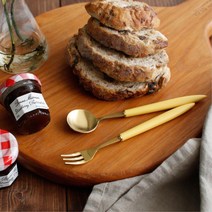 크래커용 밀빵용 커피용 골드티스푼포크 선물용, 티포크 차콜, 1개