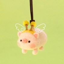 남친선물가방 울펠트 뽀송이 DIY 재료 꾸러미 핸드메이드 제작 압축을 풀기 피글렛 인형 걸이용품 팬시 2642989610, 공중으로 날아오르다 [댕기끈 _도구