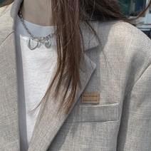 데일러드 더블 블레이져 봄 가을 면마 정장 아우터 캐쥬얼 자켓