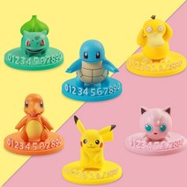 포켓몬스터 포켓몬 캐릭터 피규어 차량 자동차 주차 번호판 선물, 캐릭터 랜덤