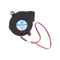 50 x 15mm 송풍기 팬 5V 12V 24V 5015 오일 베어링 DC 브러시리스 냉각 터보 팬, 빨간색