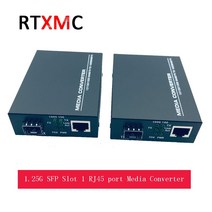 2 개 SFP 슬롯 파이버 미디어 컨버터 RJ45 기가비트 10/100/1000M 이더넷 트랜시버 1.25G MC