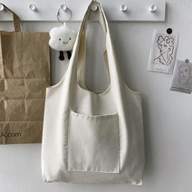 캔버스 무지에코백 에코백(아이보리) 포켓