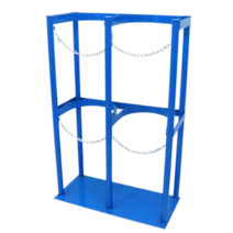 LPG 가스통 거치대 안전장치 산업용 보관대 고정대, 2-2. 40L 더블/27cm/파란색