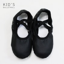 키즈발레몰 코사지블랙 발레 가죽 슈즈