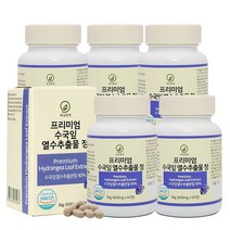 휴나인 프리미엄 수국잎 열수 추출물 분말 수국, 5통, 300정