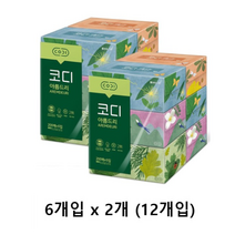 코디 아름드리 스위트 천연펄프 각티슈 2겹 200매, 6개, 6입