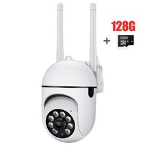 CCTV카메라 무선 실외 강아지 가정용 홈 캠 3mp hd ip 2 4g 5g 와이파이 야간 경 비디오 감시 보안 cctv와 모션 감지 ycc365 plus, 카메라 128g SD 카드