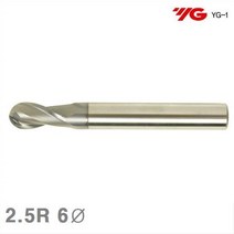 UCA154345(1EA) 2.5R 2F Ticn코팅볼엔드밀 6파이 와이지원 10 80