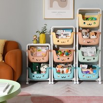 어린이 놀이방 방 장난감 인형 이동식 정리함 헤어샵 피부샵 다용도 4단 수납카트, 고급형, 2단