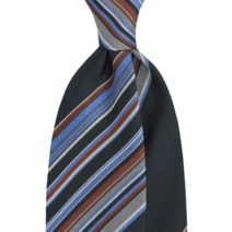 이태리 꼬모실크 스포데라토 멀티 스트라이프 그린스카이