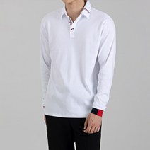 스타일에스 남자 테이프 카라 소매 배색 긴팔 티셔츠