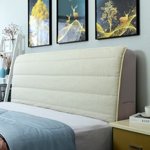 SKANDSALO 침대헤드리폼 머리판 보드 커버 쿠션 인테리어 프레임, 크림(CE15)_1.2M