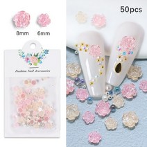 빛나는 귀여운 곰 네일 아트 액세서리 Kawaii Bear Resin Charms Glow In The Dark 쥬얼리 라인석 3D 럭셔리 부품 Ongle, [16] 50PCS-ZGSCH-2