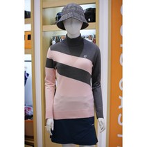 루이까스텔 골프의류 2022 F/W 가을 겨울 상품 여성 사선보더 터틀니트