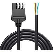 캠핑 goupchn 4방향 트레일러 배선 하네스 18awg 6.56ft 4핀 트레일러, 20피트