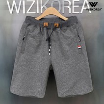 빅사이즈 지퍼 밴딩 트레이닝 5부 반바지 여름 팬츠 W005PN+국내발송