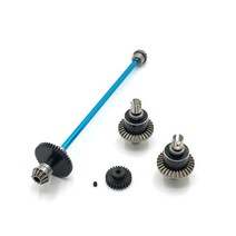 WLtoys 144010 144002 144001 RC 자동차 금속 업그레이드 부품 차동 기어 구동축 변속기 어셈블리 수정, [02] Blue set