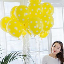 크리스마스 장식 헬륨풍선 제작 옐로우 15p 연말파티