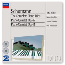 (수입2CD) Beaux Arts Trio - Schumann: Complete Piano Trios/ Piano Quartet (슈만 피아노 3중주 전곡), 단품
