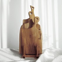 [일상다반사] 티크 원목 나무 손잡이 도마 3종 수공예 향균 플레이팅, B타입