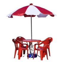 캠핑 파라솔 4인용 파라솔세트B(중-흰파-받침별매), 사각_흰색_보라