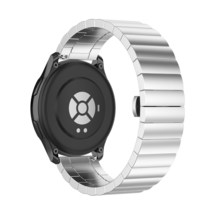 갤럭시워치3스트랩 22mm 20mm 메탈 스트랩 삼성 호환/4/5/화웨이 워치 3/GT2 어메이즈핏 gtr용 스테인레스 스틸 버터 플라이 버클 팔찌 Samsung Galaxy Wa, [04] Silver, [10] Self-test width 20mm