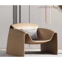 보컨셉 이몰라 라운지 체어 카페 의자 스튜디오 가죽, 브라운(극세사가죽)