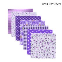 취미 퀼트 diy 도구 7Pcs 25x25cm 인쇄 된 코 튼 원단 헝겊 패치 워크 바느질에 대 한 직물 바느질 DIY 수 제 액세서리 인형 옷, [01] as pictures, [03] C-7pcs 25x25cm