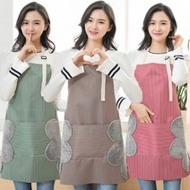 타올패브릭 방수 앞치마/어린이집/꽃집/카페/공방/주방/바리스타/원피스형, 타올 패브릭 방수앞치마 그린