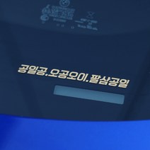 심플한 한글 전화번호스티커 한글주차번호, 둥근체, 110mm, 골드