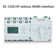 발전기 부품 ATS 듀얼 전원 자동 전송 스위치 디젤 발전기 부품 제어 곡선 차단기 S3-125D/4P RS485 인터페, 01 125C_01 110V