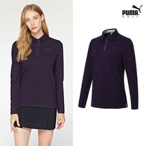 푸마골프 PUMAGOLF NEW 푸마골프 소프트 웜셀 카라티셔츠 여성 네이비 B