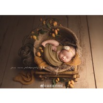 아기 신생아 본아트 촬영 사진 소품 바구니 침대 성장 스냅 셀프 스튜디오 모음 기념, 짚
