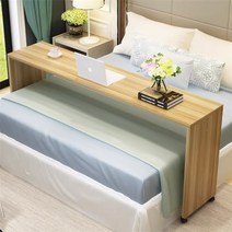 이동식 침대 가로 배드 트레이 책상 테이블, 170X40X85오크
