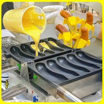 바나나빵 기계 창업 포장마차 야시장 카페 노점 간식, 3개의 구멍 11cm 도구 전기 가열기계