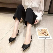 [PINK LITCHI]여성 데일리 뽀족코 미들힐 캐주얼구두 6