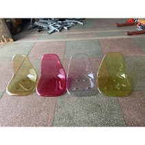 투명 버스정류장의자 카페 야외벤치 소품의자, 시트만 투명한노란색 교체용