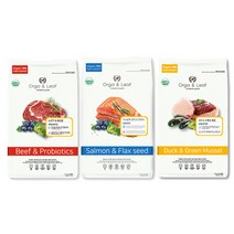 오가앤리프 강아지 사료 눈물 피부 알러지 개선 1.8kg 5.6kg 소고기 유산균 오리 초록입홍합 가수분해 연어 아마씨, 소고기&유산균 1.8kg