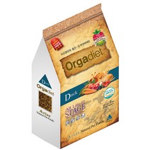 오가다이어트(Orgadiet) 유기농 오가닉 가수분해 애견사료 오리현미, 오리, 2kg, 1개