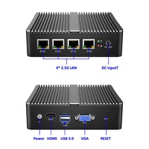 미니pc 팬리스 미니 PC 4 인텔 2.5G LAN 스위치 셀러론 J4125 4x2500M i225 Nic 미니 라우터 서버 ESXI HD-, 03 No System_02 AU, 01 No RAM No Storage