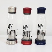 내열유리 마이보틀 420ml 블루 디자인 물통 투명물병 보틀 차통 텀러 거름망, 채룩!!, 채룩!!