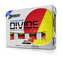 스릭슨 반반공 골프공 디바이드 큐스타투어, Red + Yellow