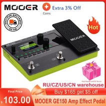 일렉기타앰프 멀티이펙터 MOOER GE150 기타 페달 모델링 및 멀티 이펙트 모델 GE100 액세서리, b GE100 UK+CHINA